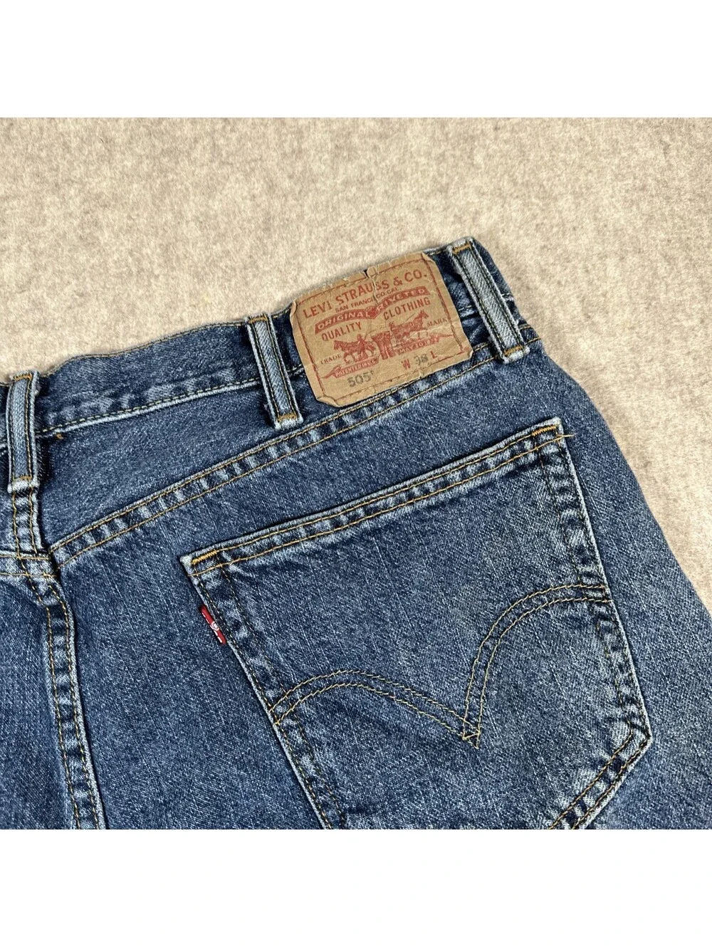 Vintage Levis Shorts Mens 38 Blue Denim 505 Jeans Jorts Dad 10